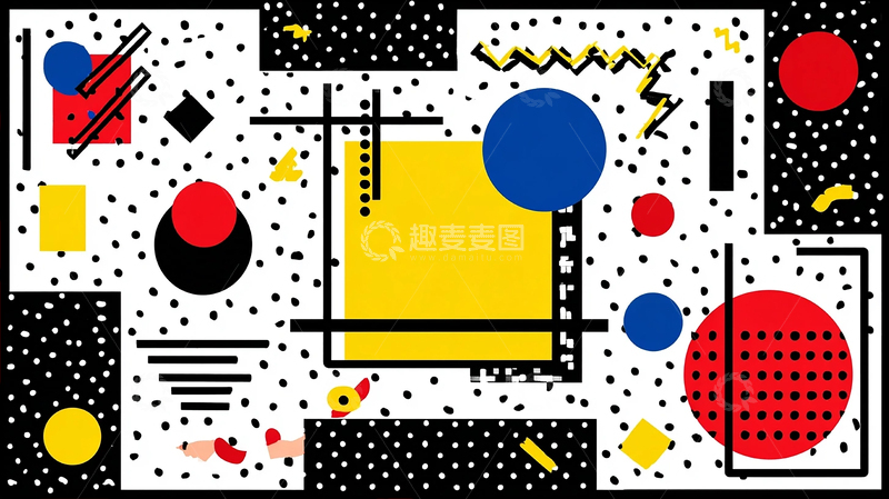 高清大图下载【趣麦麦图】点线面交织的抽象奇迹