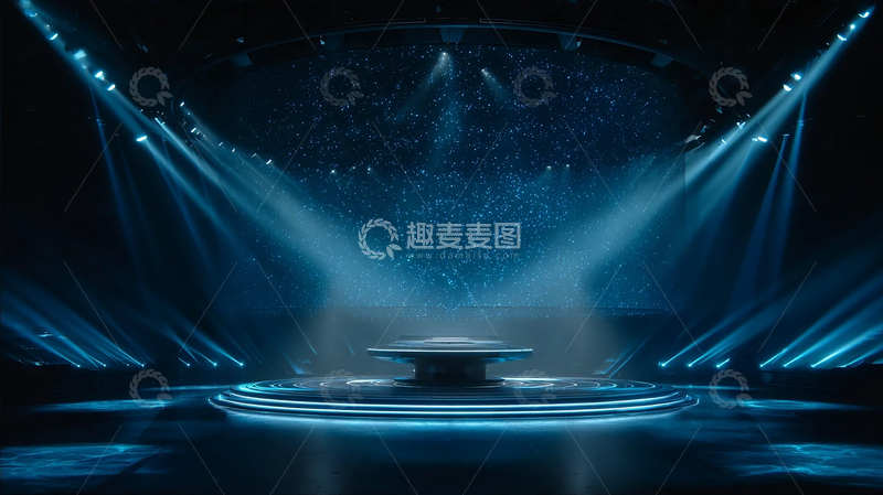 高清大图下载【趣麦麦图】星空舞台的未来奇幻梦境