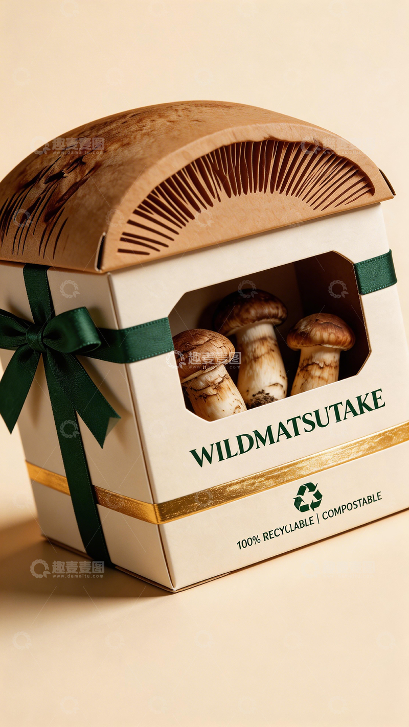 高清大图下载【趣麦麦图】环保蘑菇礼盒设计