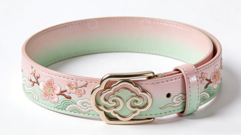 高清大图下载【趣麦麦图】文创产品古风花卉皮带装饰设计