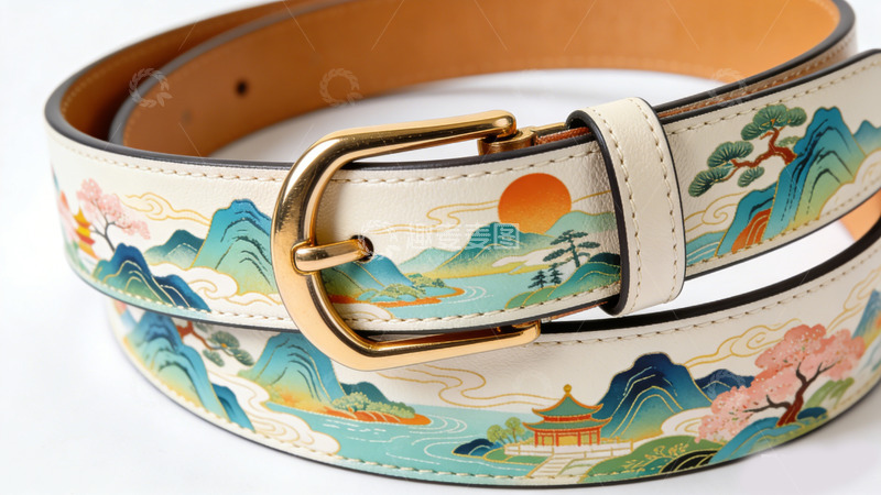 高清大图下载【趣麦麦图】文创产品画风格皮带设计