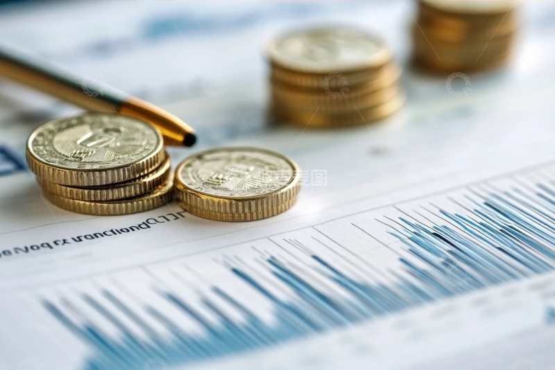 高清大图下载【趣麦麦图】金融理财金币柱状图