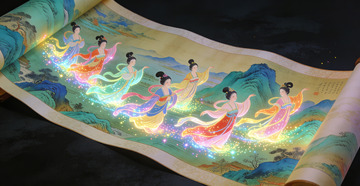 古典风格仙女舞动画画面装饰画