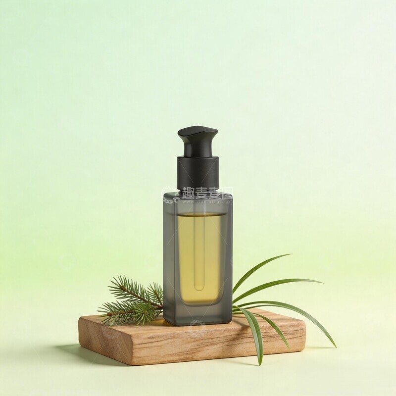 高清大图下载【趣麦麦图】简约玻璃瓶化妆品展示