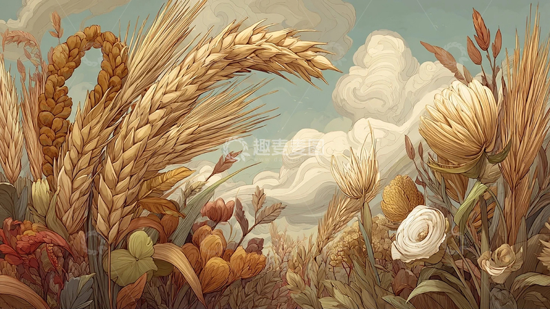 高清大图下载【趣麦麦图】金色麦田的诗意瞬间