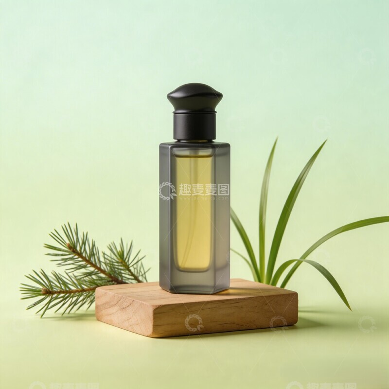 高清大图下载【趣麦麦图】-自然风香水瓶展示图