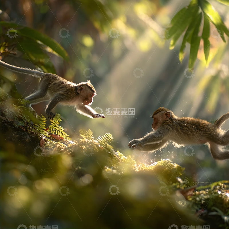 高清大图下载【趣麦麦图】灵动森林中的争夺战