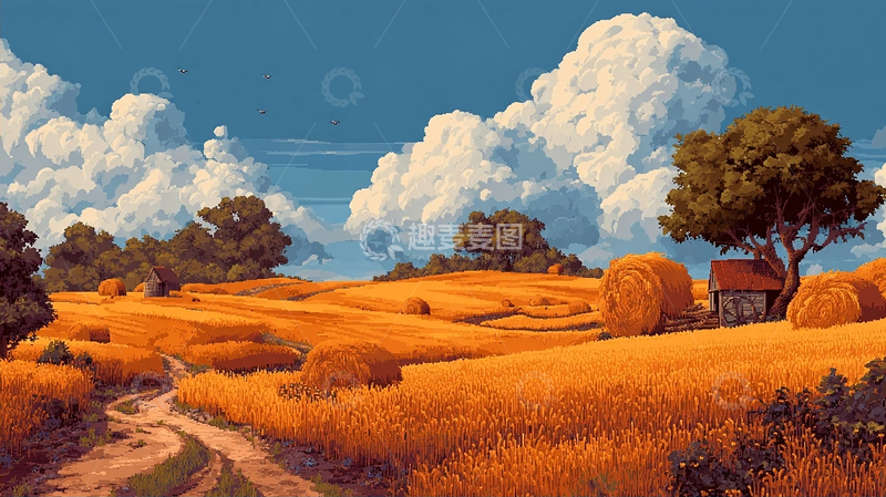 高清大图下载【趣麦麦图】乡村风光的诗意画卷