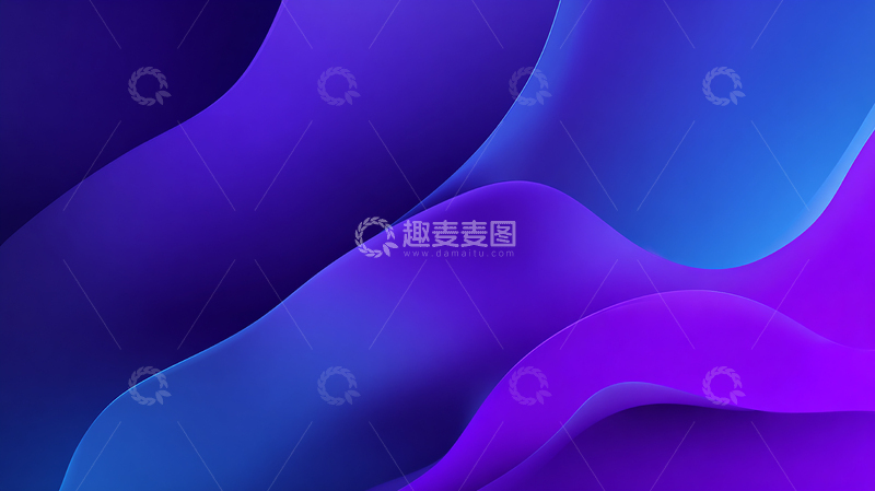 高清大图下载【趣麦麦图】梦幻紫蓝色的抽象涂鸦