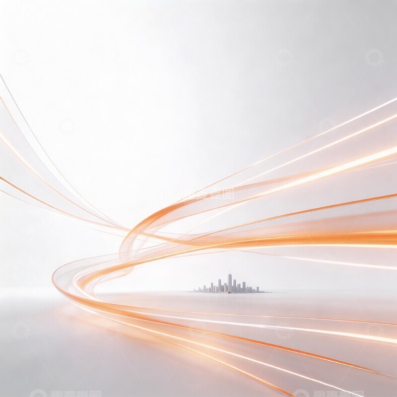 高清大图下载【趣麦麦图】未来感城市线条艺术