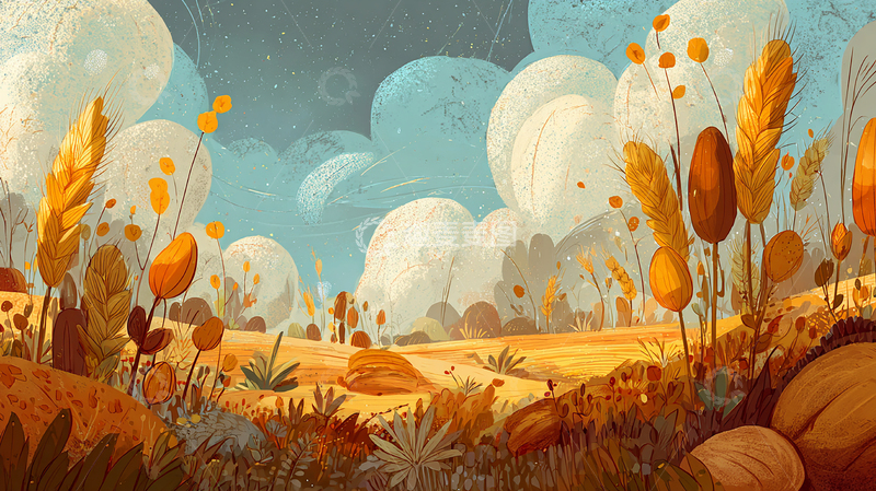 高清大图下载【趣麦麦图】秋日田野如画卷