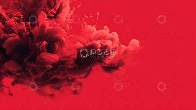 高清大图下载【趣麦麦图】红色烟雾的梦幻之舞