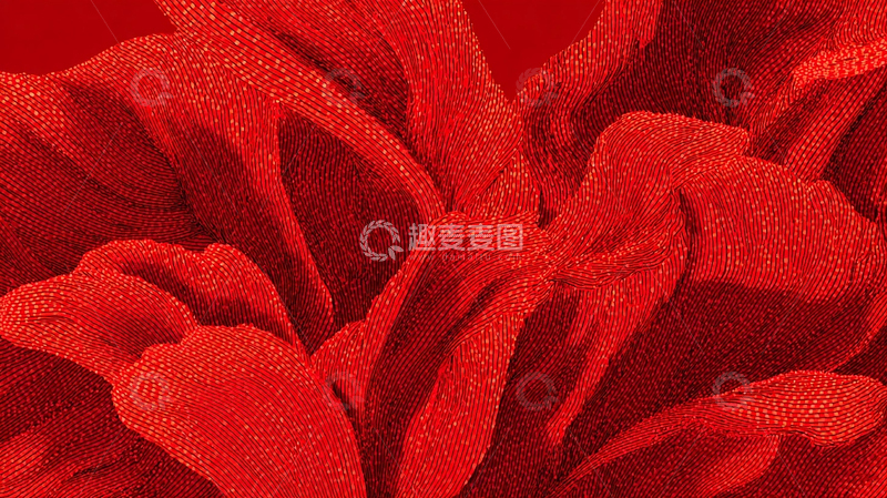 高清大图下载【趣麦麦图】红色叶脉的奇幻世界