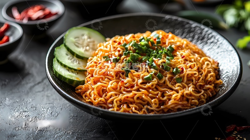 高清大图下载【趣麦麦图】美食摄影方便面装盘示例