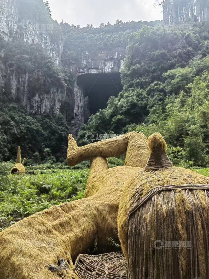 高清大图下载【趣麦麦图】稻草动物山景自然风光