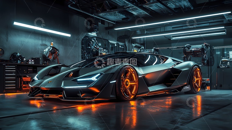 高清大图下载【趣麦麦图】科技风超级跑车摄影