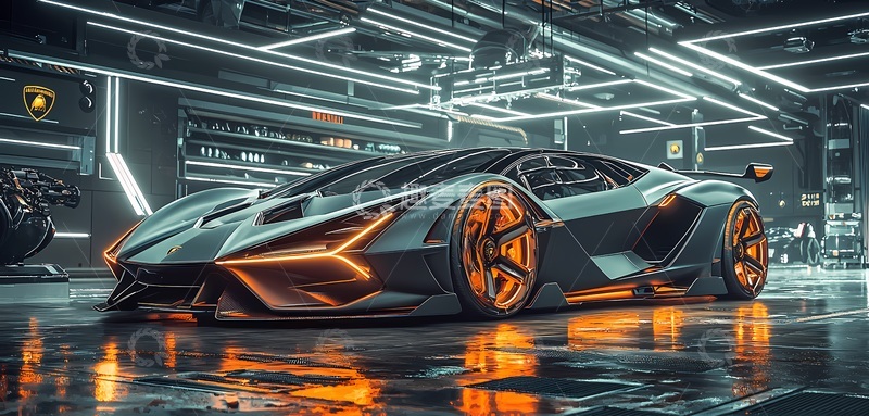 高清大图下载【趣麦麦图】未来感跑车科技感渲染图