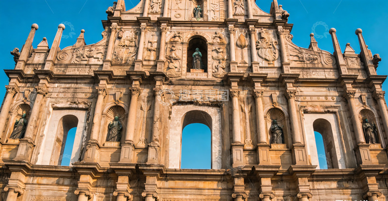 高清大图下载【趣麦麦图】古老石建筑正面景观