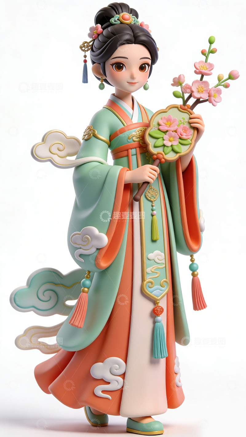 高清大图下载【趣麦麦图】古风美女手办粘土艺术手办