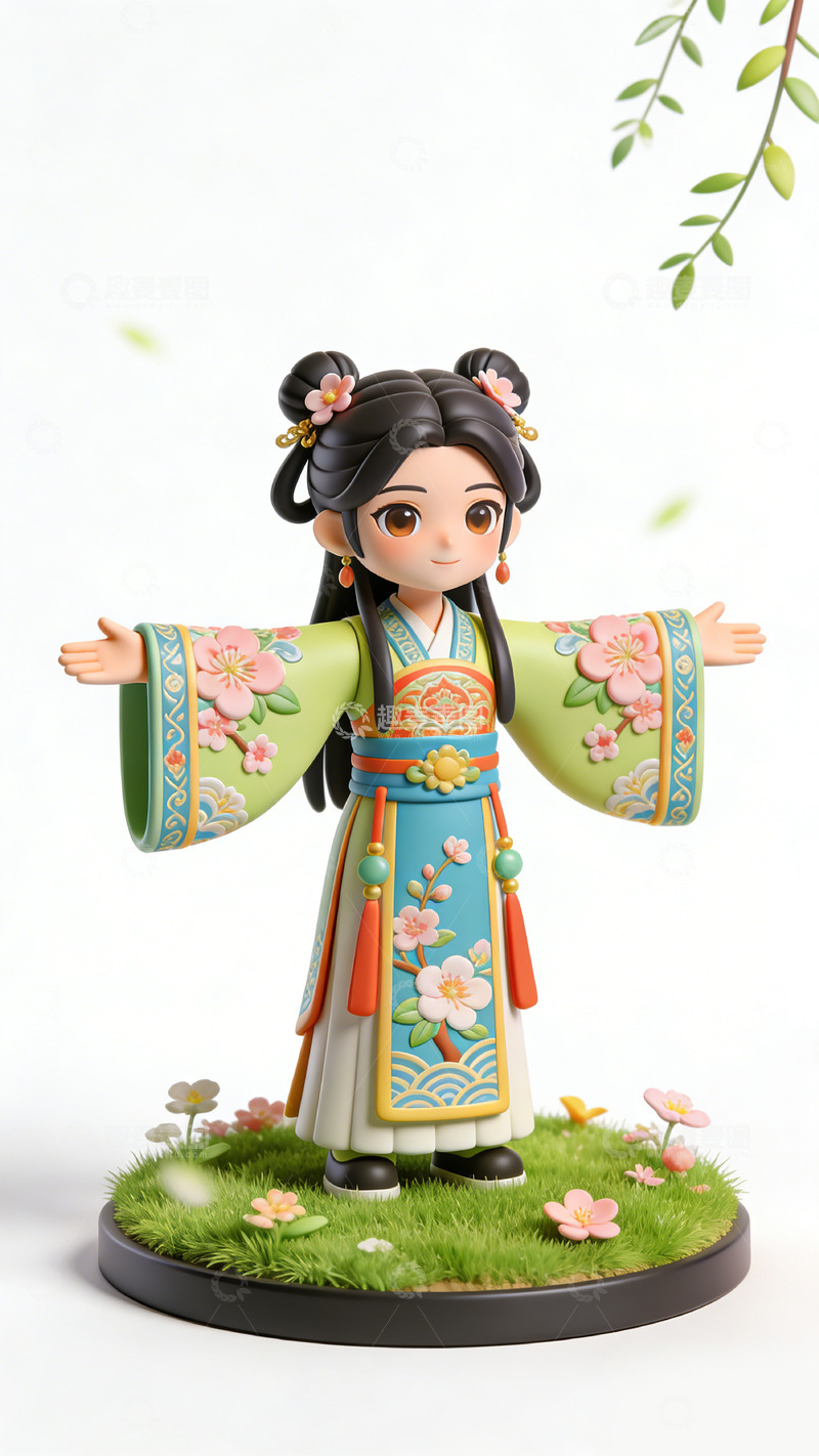 高清大图下载【趣麦麦图】古风少女玩偶精美手办