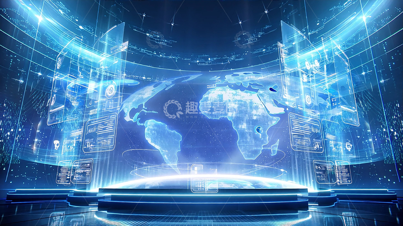 高清大图下载【趣麦麦图】未来科技之光璀璨交汇