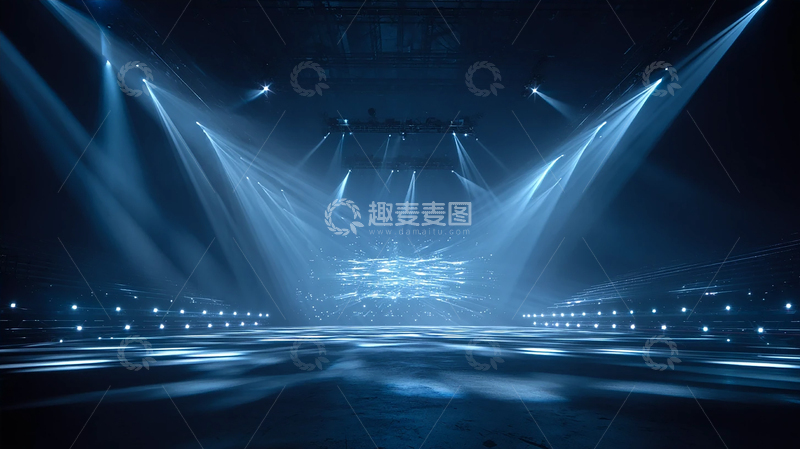 高清大图下载【趣麦麦图】灯光交织的未来舞台