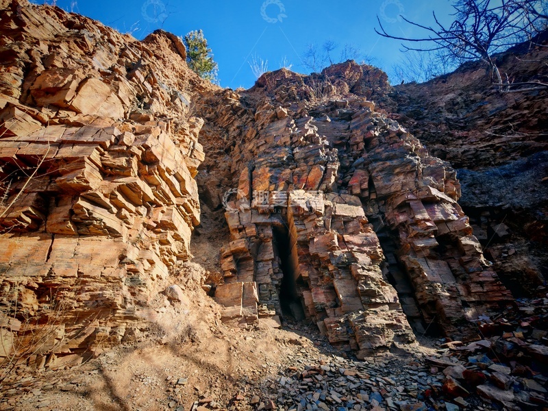 高清大图下载【趣麦麦图】赤色岩壁自然风光