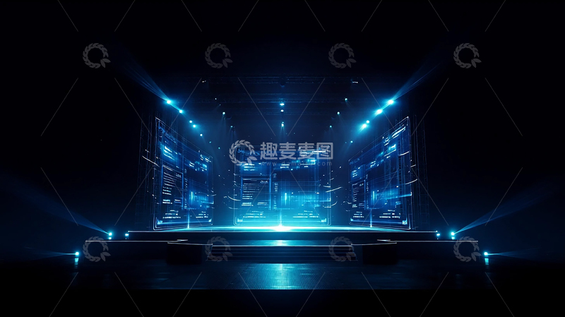 高清大图下载【趣麦麦图】虚拟未来科技的光影奇观