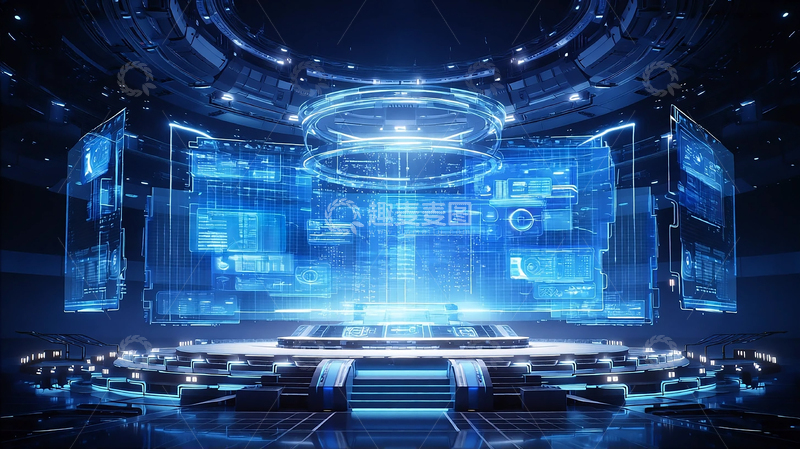 高清大图下载【趣麦麦图】未来科技的虚拟舞台