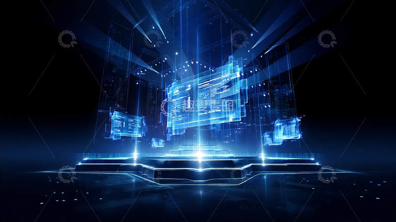 高清大图下载【趣麦麦图】未来虚拟空间的光影奇观