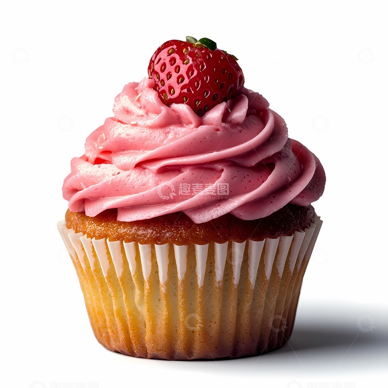 高清大图下载【趣麦麦图】甜品风草莓杯子蛋糕美食摄影
