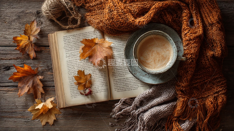 高清大图下载【趣麦麦图】秋日暖意缱绻于书香