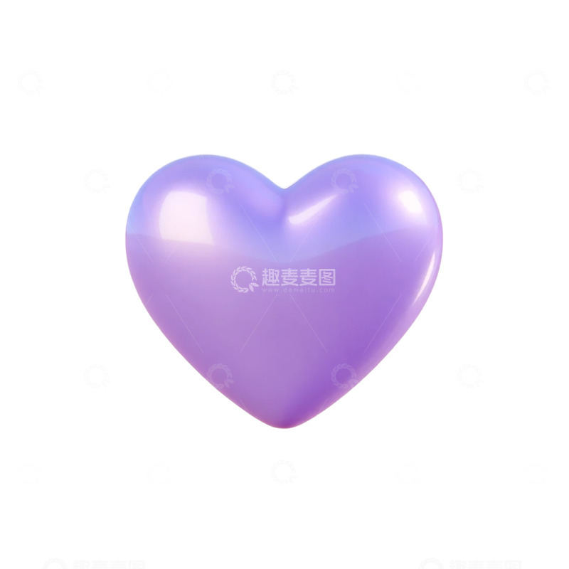 高清大图下载【趣麦麦图】流光溢彩的心形水晶