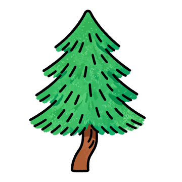 简约风松树插画设计素材