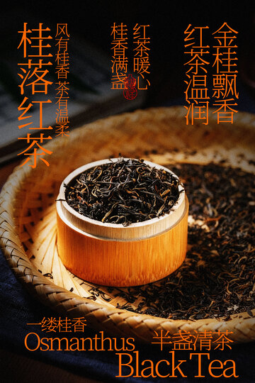 桂香红茶茶叶茶饮海报