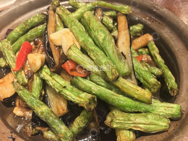 高清大图下载【趣麦麦图】美食炒豆角家常菜