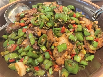 青椒烤鱼美食摄影