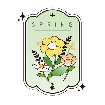 春季花卉图案设计