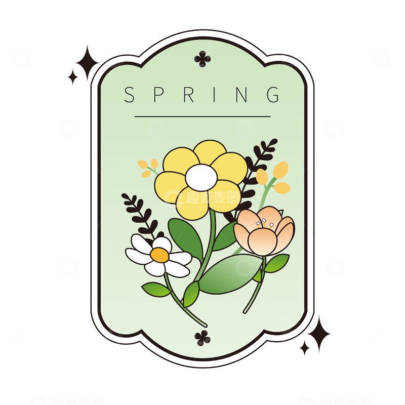 源文件下载【趣麦麦图】春季花卉图案设计