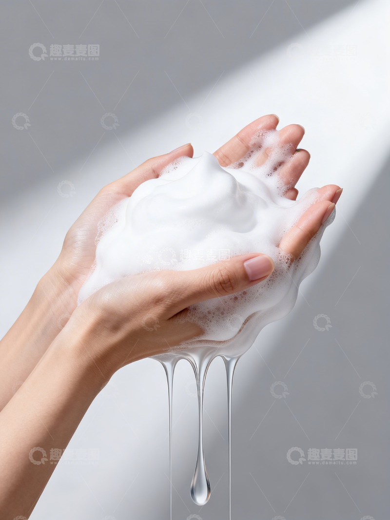 高清大图下载【趣麦麦图】摄影级高端洁面产品特写4