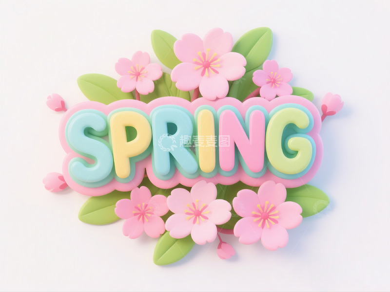 高清大图下载【趣麦麦图】春季花卉彩泥装饰设计图