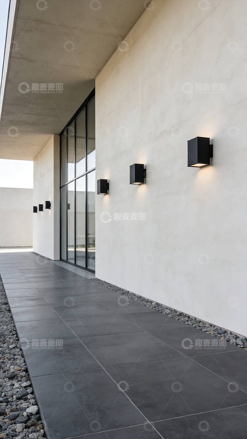 高清大图下载【趣麦麦图】户外现代简约风建筑外观庭院商业照片