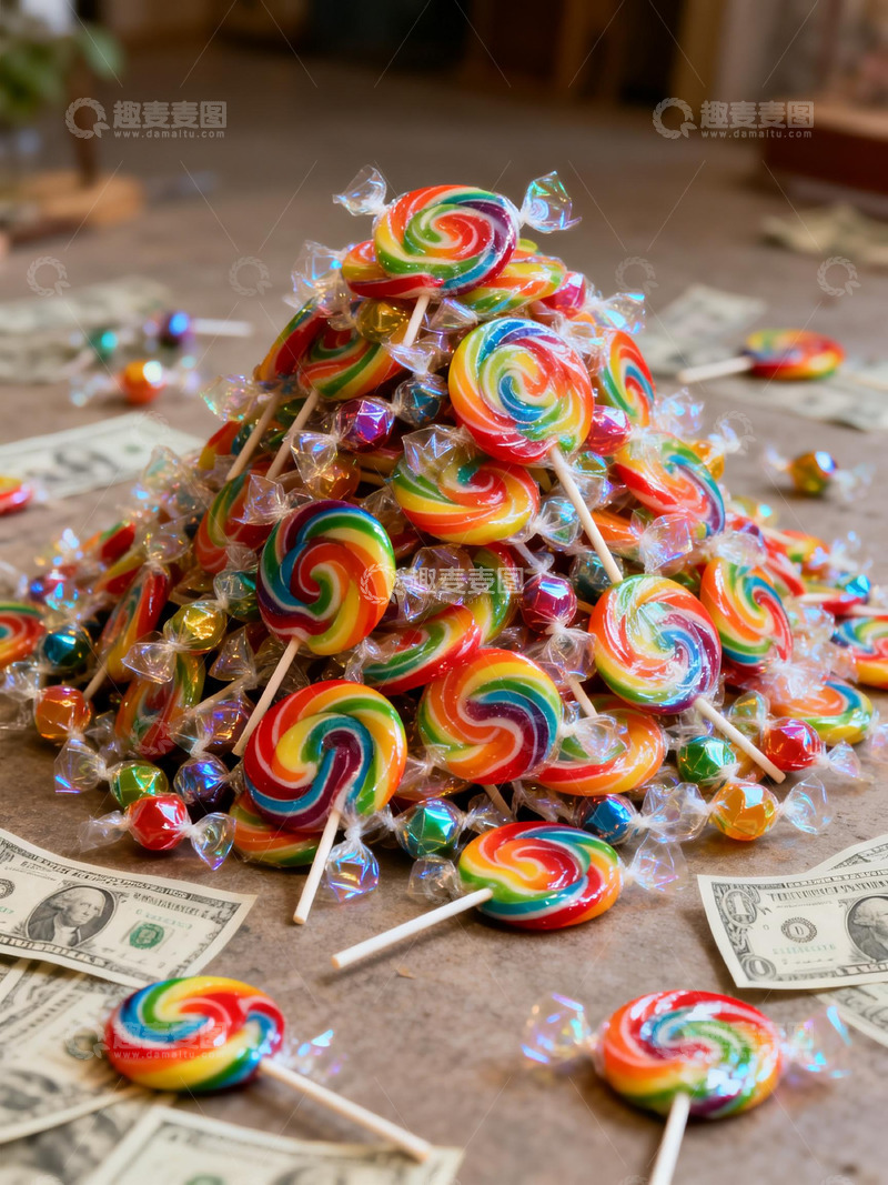 高清大图下载【趣麦麦图】糖果圣诞树缤纷欢乐