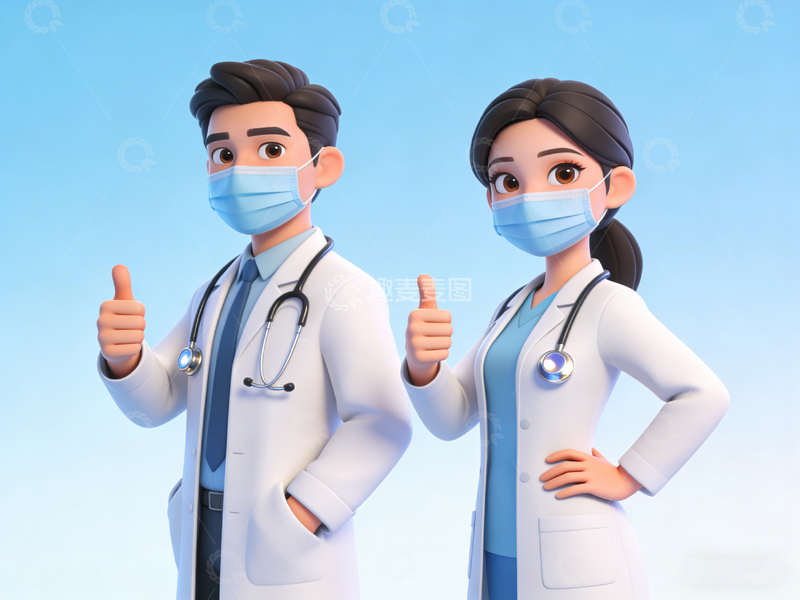 高清大图下载【趣麦麦图】3D医护形象医疗专业插画