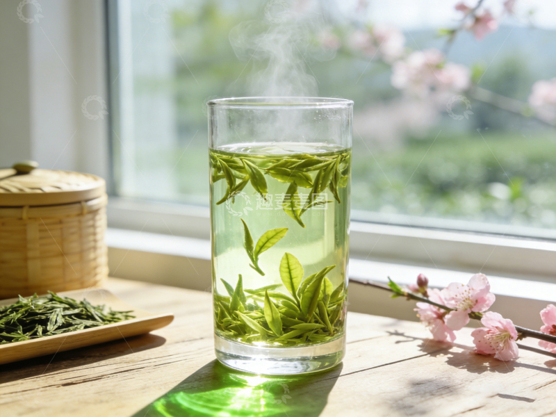 高清大图下载【趣麦麦图】春日窗前绿茶香