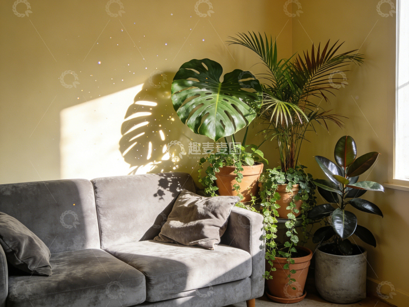 高清大图下载【趣麦麦图】温馨室内绿植装饰设计