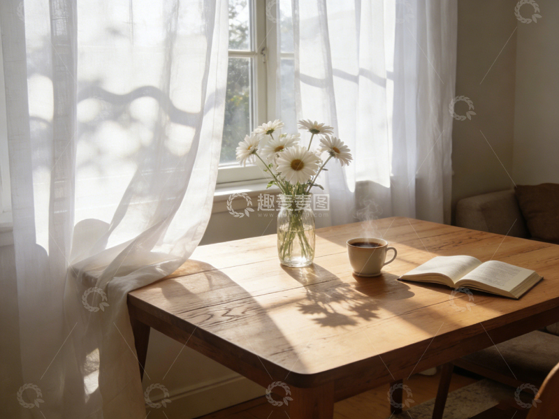 高清大图下载【趣麦麦图】温馨家居书桌静物