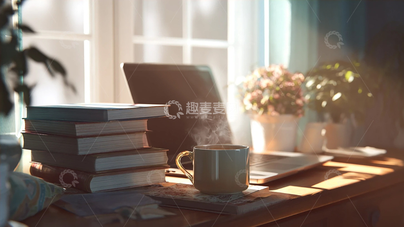 高清大图下载【趣麦麦图】阳光洒落的温馨阅读空间