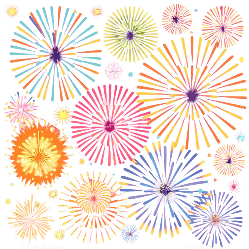 高清大图下载【趣麦麦图】绚丽烟花盛放夜空的奇迹