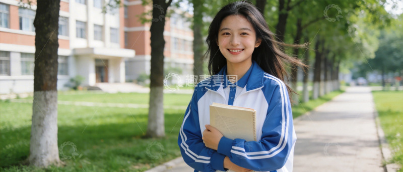 高清大图下载【趣麦麦图】校园青春女大学生读书照
